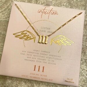 Brand New Sterling Silver Angel Numbers 111 Repeating Spiritual Necklace